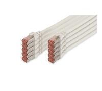 Confezione 10 cavi cat 6 schermati s/ftp mt 2 colore bianco digitus