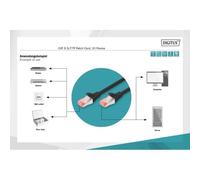 Confezione 10 cavi cat 6 schermati s/ftp mt 2 colore nero digitus
