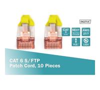 Digitus Professional Cat 6 S/FTP Patch Cable 3M RJ-45 M 10 pacchetto giallo cavo patch attorno a DK-1644-030-Y-10