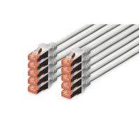 CONFEZIONE 10 CAVI CAT 6 SCHERMATI S/FTP MT 3 COLORE GRIGIO DIGITUS NEW