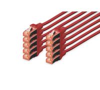 Confezione 10 Cavi Cat 6 Schermati S/Ftp Mt 5 Colore Rosso Digitus