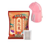 Confezione 10 Pediluvio alle Erbe Spa con Vasca Pieghevole per Piedi - Miscela Piante Naturali con Artemisia Zafferano, Bagno Rilassante con Aromaterapia(24 Ingredients Saffron,1 bag)