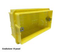 Confezione 10 Pezzi Scatola Universale da Incasso 504 Rettangolare 4 Moduli (4 P