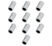 Confezione 10 Raccordi giunti dritti per collegamento tra tubi rigidi, diametro 25 mm, lunghezza 65mm, IP67 impermeabile, per esterno, PVC, manicotto, impianto elettrico fuori muro, grigio RAL7035