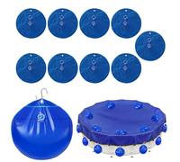 Confezione 10 Sacchetti Pesi Copripiscina PVC con Ganci per Piscine Fuori Terra