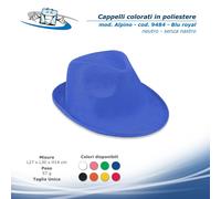 Confezione 100 Cappelli Alpino o Cowboy in Poliestere Vari Colori