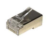 Confezione 100 Connettori 8 Poli Cat 5E Schermato Rj45 Per Cavo Solido
