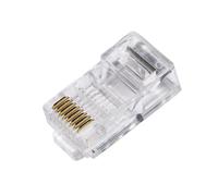 CONFEZIONE 100 CONNETTORI 8 POLI CAT 6 NON SCHERMATI RJ45 CONTATTI DORATI 50 MIC