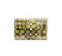 Confezione 100 Palline di Natale Colore Gold, Palle di Natale Diametro 3/4/6 cm, Addobbi E Decorazioni per Albero di Natale, Colore Oro