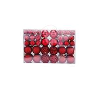 Confezione 100 Palline di Natale Colore Red, Palle di Natale Diametro 3/4/6 cm, Addobbi E Decorazioni per Albero di Natale, Colore Rosso