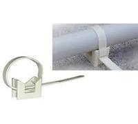 Confezione 100 pezzi Clip Fascetta Fissatubo Base 40 A 63 mm Per Fissaggio Tubi