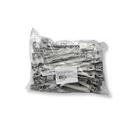 CONFEZIONE 100 PEZZI CLIPS FISSATUBO A FASCETTA PER ANCORAGGIO TUBI RIGIDI E FLESSIBILI CON DIAMETRO Ø 16-32MM