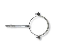 Confezione 100 pz di collare per pluviale in acciaio zincato Ø 80 mm fermatubo