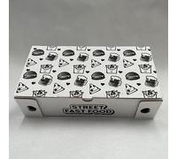 Confezione 100 Scatole Alimentari Fritti 28x15 h 7 cm - Medium - Box Fritti Termico da Asporto Contenitore Alimentare per Pizzerie e Ristoranti. Disponibilità di Personalizzazione.
