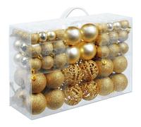 Confezione 100 x Palline Natale Colore ORO Diametro 3/4/6 cm Addobbi Natalizi