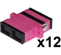 Confezione 12 Adattatori Fibra Ottica Sc/Sc Multimode Duplex Om4