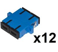 CONFEZIONE 12 ADATTATORI FIBRA OTTICA SC/SC SINGLEMODE DUPLEX (LKSCDS12)