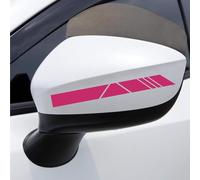 Confezione 2 Adesivi STRISCIA RACING per Specchietti Retrovisori Car Stripes Strisce Fasce per Auto cod. 2210 (041 Fucsia)