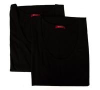 RAGNO SPORT Confezione 2 Canottiere Uomo Cotone Spalla Larga Bipack Articolo 601412, 020B Nero, L