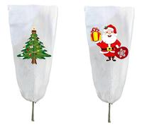 Confezione 2 Copri Piante Invernali Impermeabili con Cerniera e Coulisse per Uso