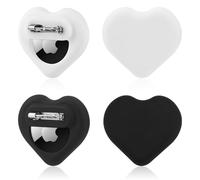 Confezione 2 Custodia per Localizzatore GPS Forma Cuore Compatibile con Apple Airtag, Custodia Protettiva in Silicone con Perni per Airtag Custodie Nascoste per Bambini Anziani (Bianco, Nero)