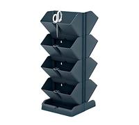 Confezione 2 Pastello verticale Prosperplast Mini Plastica Cascata Cascata Antracite 19.5 x 11.4 x 47,5 cm con 2 forbici JAR