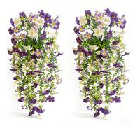 Confezione 2 Petunie Artificiali Vibranti 29,5in Fiori di Seta per Interno Ester