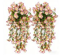 Confezione 2 Petunie Artificiali Vibranti 29,5in Fiori di Seta per Interno Ester