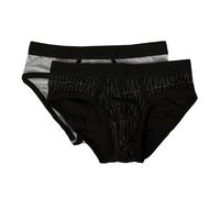 Bikkembergs Confezione 2 Slip Mutanda Uomo Bipack Articolo VBKT04996 2 Print Briefs Football World, 3111 Black/Whithe, M