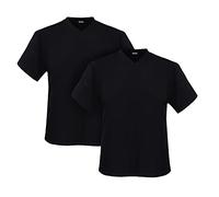 Confezione 2 T-Shirt Collo a V Nero Oversize Adamo, 2xl-10xl:7XL
