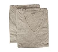 Confezione 2 t-shirt uomo maglietta intima manica corta camiciola scollo V coton