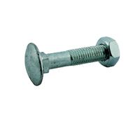 Confezione 200 bulloni zincati T.T.Q.S.T.D.E. 6 x 40 mm con testa tonda e dado