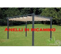CONFEZIONE 24 ANELLI FISSAGGIO TELO COPERTURA TETTO TELONE PER PERGOLE GAZEBO