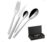 Confezione 24 pezzi in astuccio legno wenge sintesi bugatti, acciaio 18.10 cromo lucido cromo