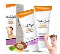 Confezione 2x Crema Schiarente Parti Intime e Ascelle 60g, Crema Schiarente Corpo Idratante e Nutriente, Migliora il Tono Uniforme di Collo, Ginocchia, Gomiti e Zone Sensibili
