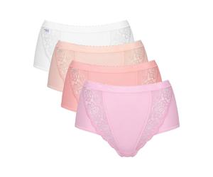 Confezione 3+1 gratuita - Culotte SLOGGI CHIC MAXI Rosa 52 (IT) - 48 (FR) Tinta unita