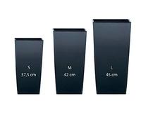 Confezione 3 Alti Pentole Prosperplast (11,4 / 16.3 / 19 litri) Piazza Urbi di plastica in colore antracite con deposito