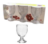 Confezione 3 Bicchieri Calici vetro trasparente 17,5cl BORGONOVO Mughetto per Acqua limonata cocktail vino ristorante bar