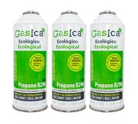 Confezione 3 Bombole Benzica V2 Gas Refrigerante Biologico Sostitutivo R22, R407, R32, R410A e R290 per Ricarica Condizionatore Tipo Split
