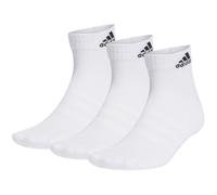 adidas Unisex - Adulto Cushioned Sportswear Ankle Socks 3 Pairs, White / Black, 6.5-8