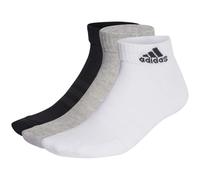 adidas Unisex - Adulto Cushioned Sportswear Ankle Socks 3 Pairs, Medium Grey Heather / White / Black, 4.5-6