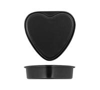 Confezione 3 Formine Cuore, Antiaderente, Antracite, 9 Cm, Alluminio