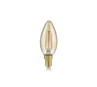 CONFEZIONE 3 LAMPADINE LED WIRE OLIVA AMBRA 2W, 225LUMEN, 2.700K D.3,5CM H. 9,8CM ATTACCO E14