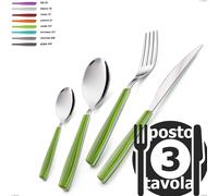 Confezione 3 posti tavola Wave , 18/C (AISI430), spessore 2 mm multicolor