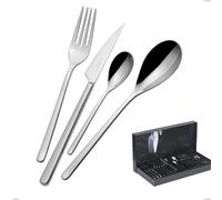 Confezione 30 pezzi posate in scatola gallery sintesi bugatti, acciaio 18.10 cromo lucido cromo