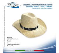 Confezione 300 Cappelli Cannina Naturale vari modelli con Nastro Personalizzato