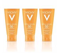 Confezione 3x VICHY IDEAL SOLEIL DRY TOUCH CREMA SOLARE VISO EMULSIONE SPF 50...