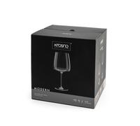 Confezione 4 calici Modern in vetro sonoro trasparenti cl 65.