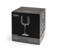 Confezione 4 calici wine Roma in vetro sonoro trasparente cl 36.