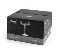 Confezione 4 coppe champagne Roma in vetro sonoro trasparente cl 23